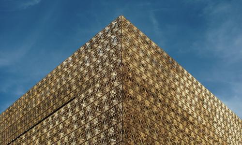 gold block blue sky cloud sky